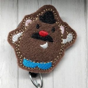 Mr Potato Head  alligator clip badge Reel